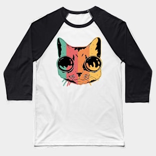 Steampunk Goggles Cat Retro Vintage Hip Kitty Baseball T-Shirt